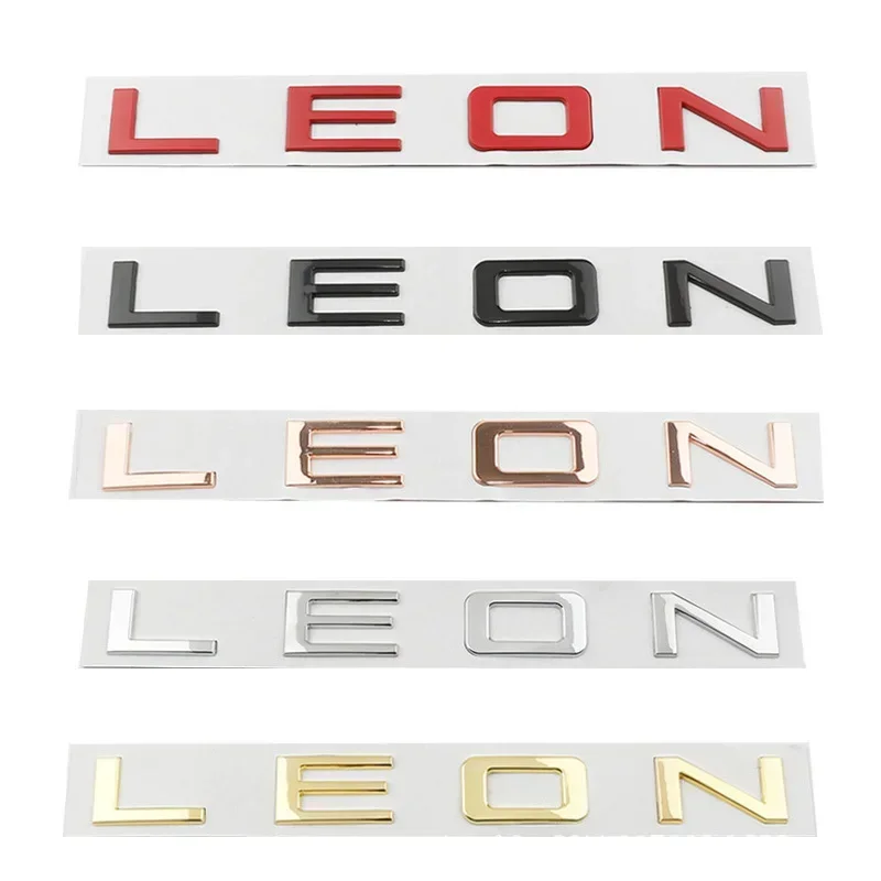 Letras de Metal 3D para maletero de coche, calcomanías con logotipo, emblema, insignia, pegatina para Seat Leon MK1, MK2, MK3, MK4, MK5, MK6 FR,