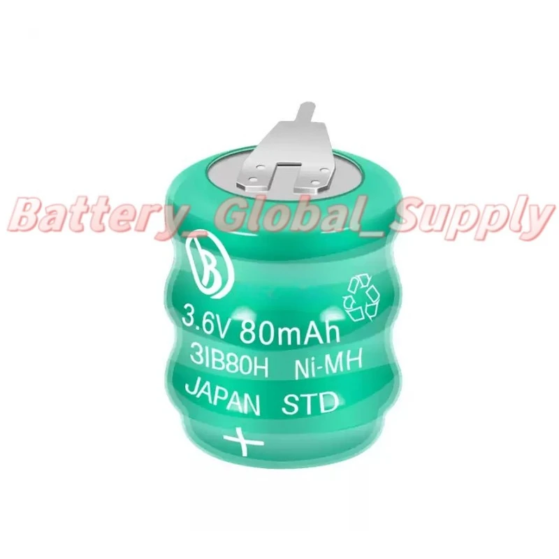 

3.6 Volt 80MAH Rechargeable Battery NI-MH with Welding Pins Fast Delivery -