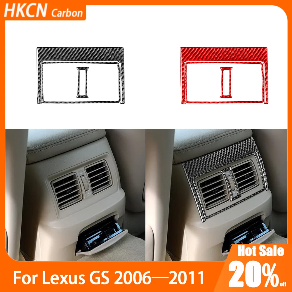 

Carbon Fiber Rear Center Console Air Vent Panel Car Accessories Interior Cover Trim Sticker Modification For Lexus GS 2006—2011