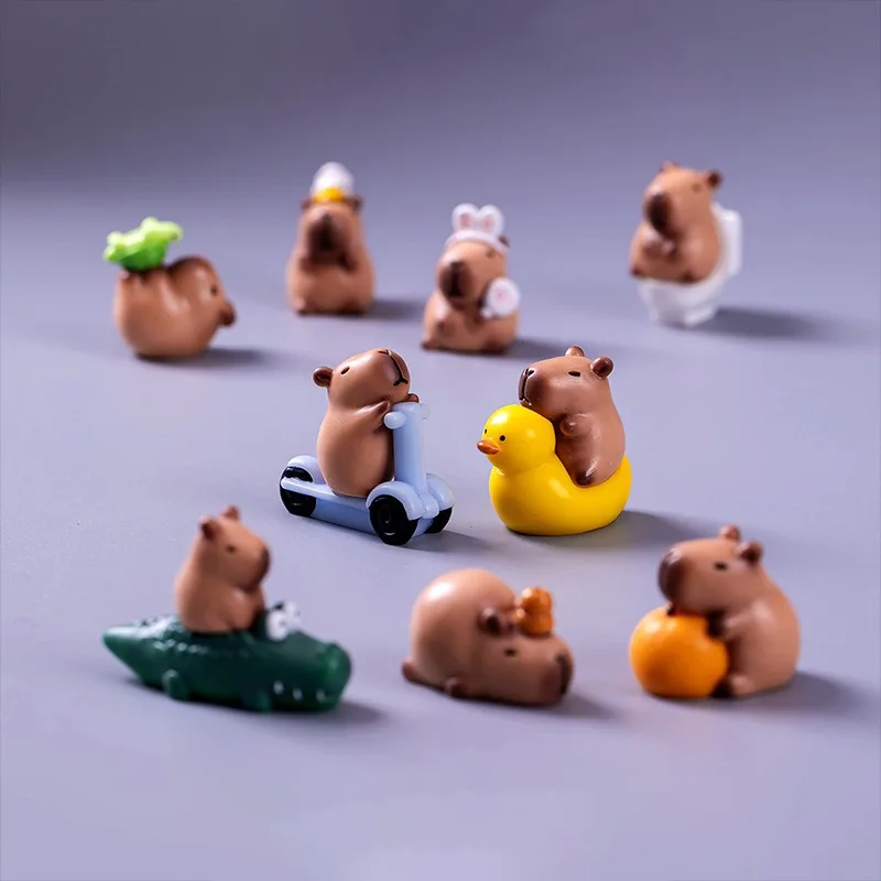 

Brand New Cute Decoration Capibara Decoration Car Desktop Small Ornaments Children's Toys Ready in Stock