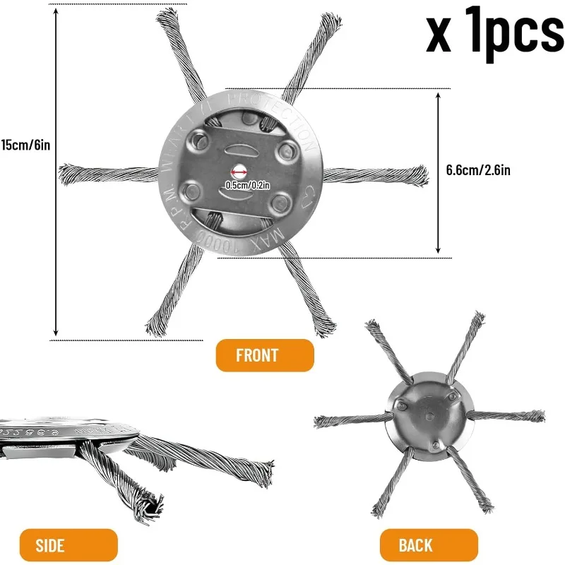 رأس كوب هوائي من أسلاك الفولاذ، رأس إزالة الأعشاب الضارة العالمي Ci Yin، رأس كوب من القش، حصيرة إزالة الأعشاب الضارة، حصيرة إزالة الأعشاب الضارة من القطيفة للحديقة. وصلة لحام #2