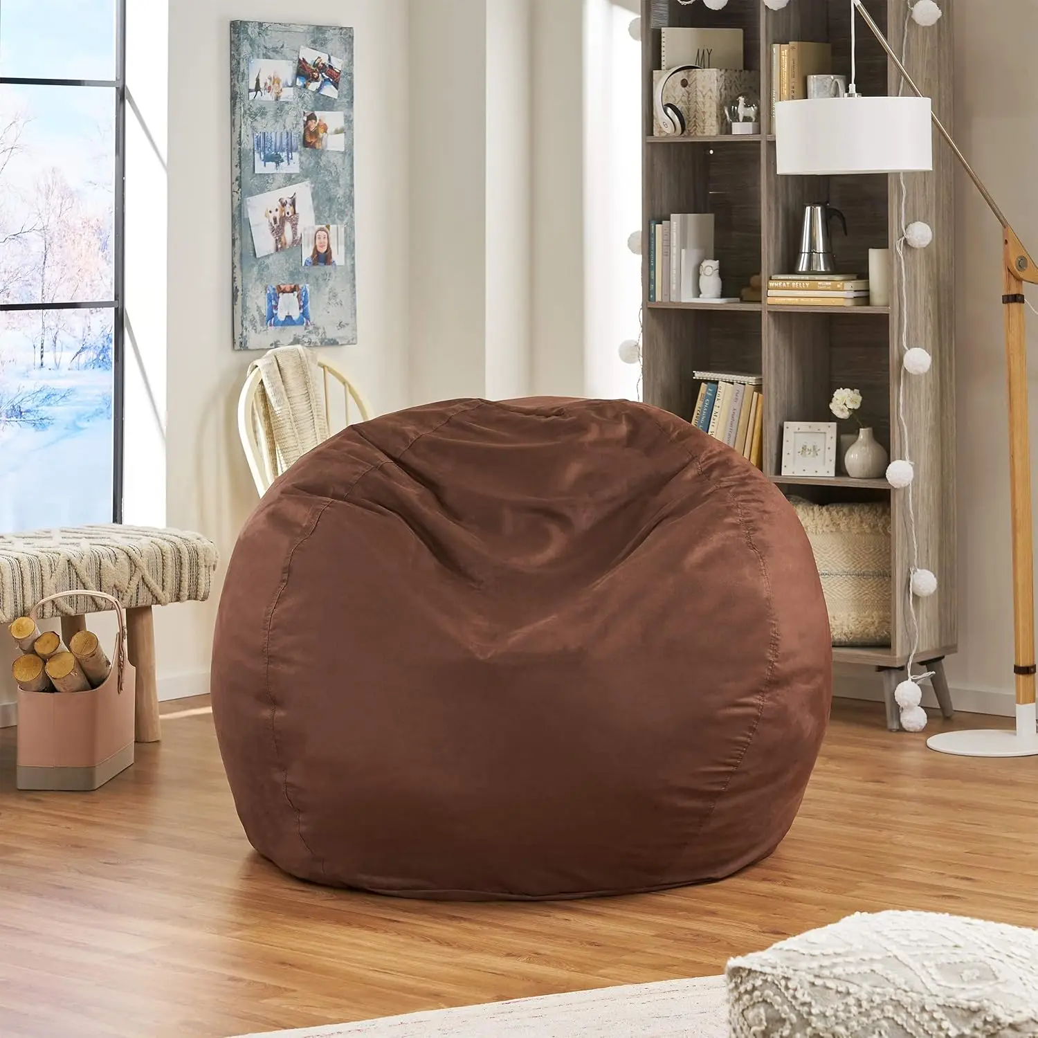 Knight Home Waldo 5 Foot Bean Bag, 5 Ft, French Roast