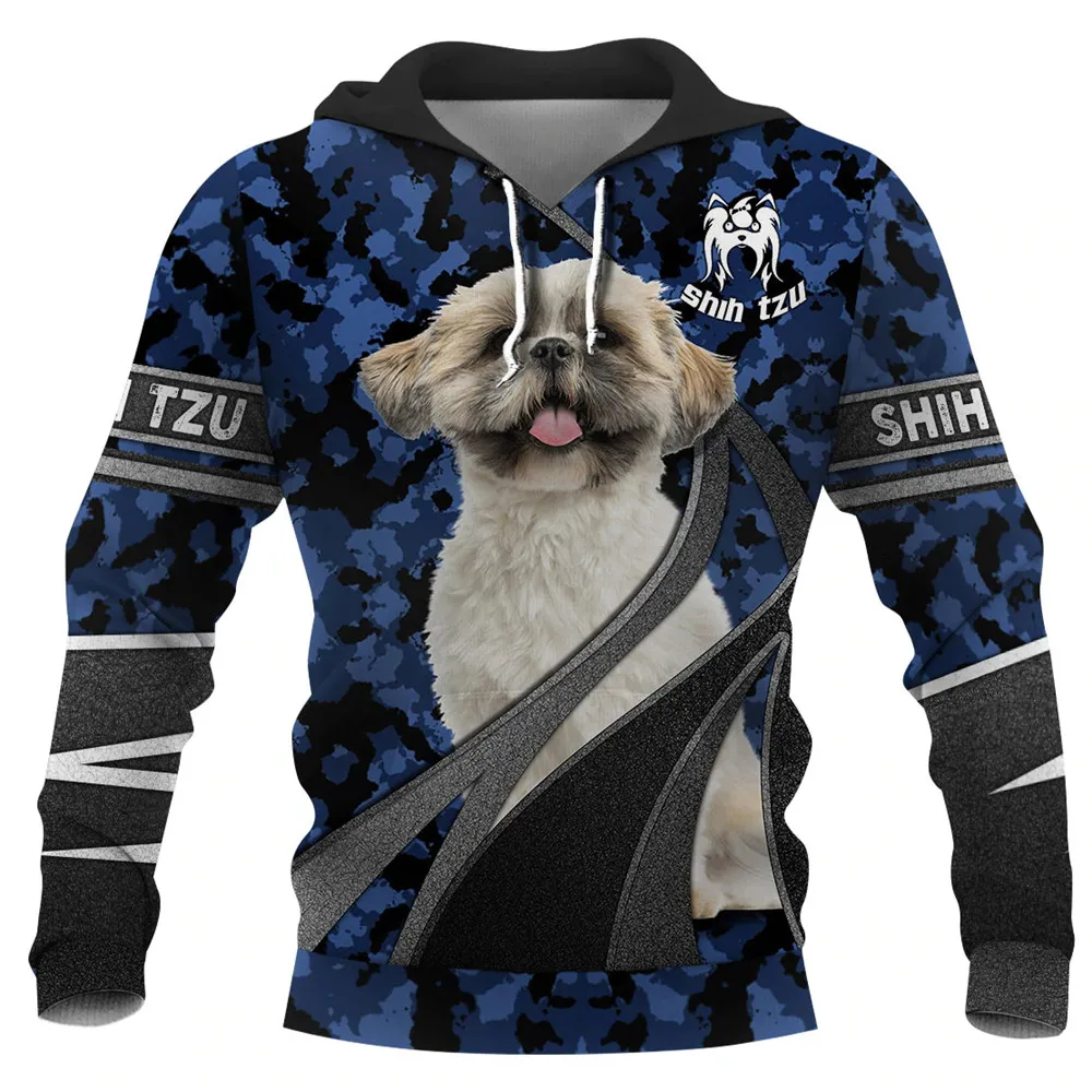 HX Fashion Animals Hoodies 3D Graphic Silver Ribbon Hoodies Animals Dog Belgian Malinois Sweatshirts Casual Sportswear