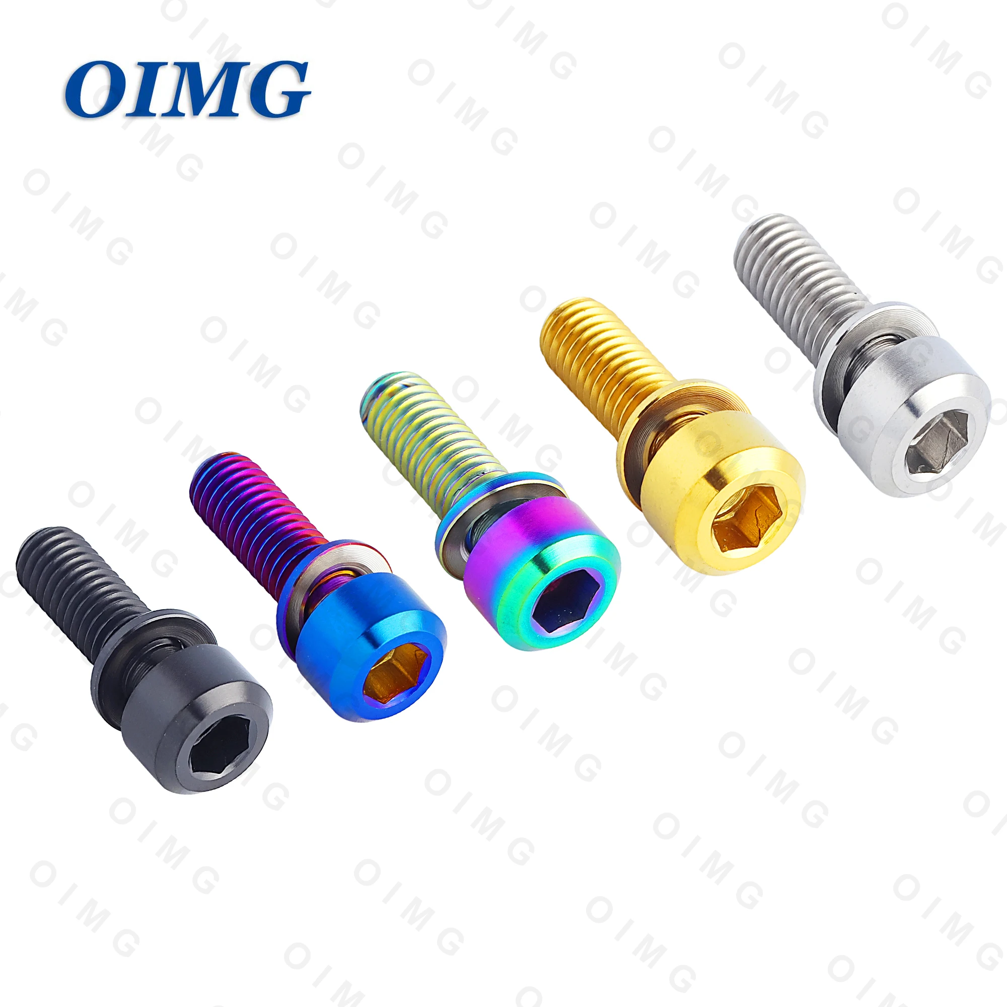 

Titanium Bolts M5x16 18 20mm Bicycle Handlebar Screws MTB Bike Stem Seatpost Hex Socket Bolt With Washer Screws