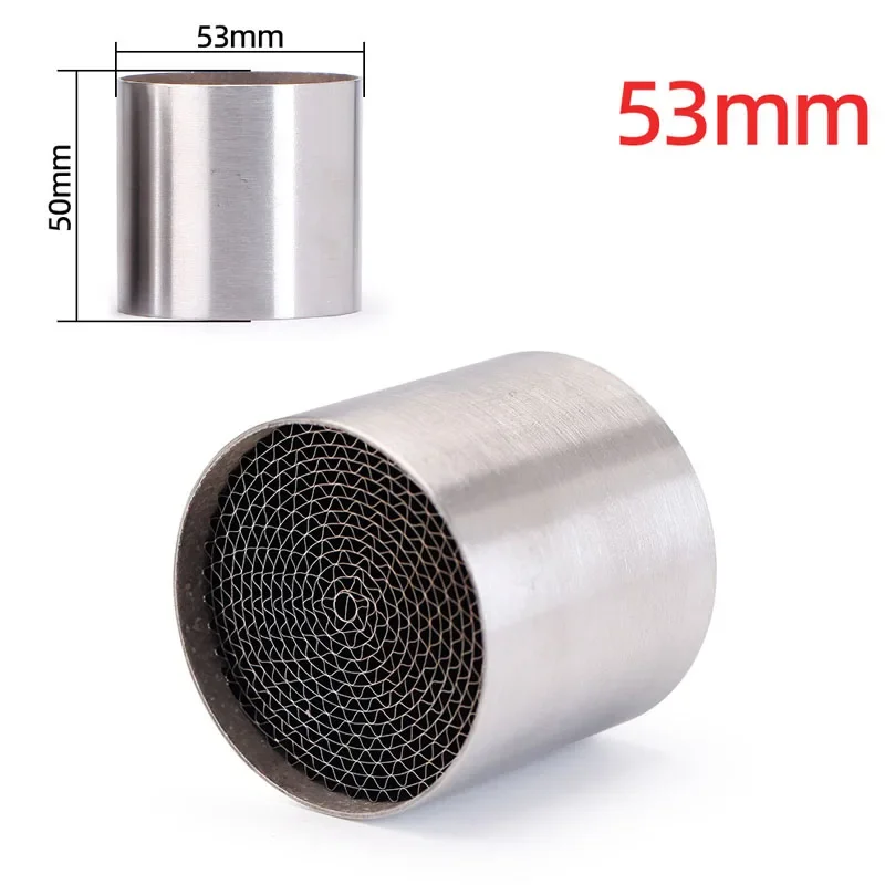 Universal Motorcycle Exhaust 48mm 50mm 53mm Honeycomb DB Killer Reduce Noise High Torque At Low Speed Gas Purification Treatment