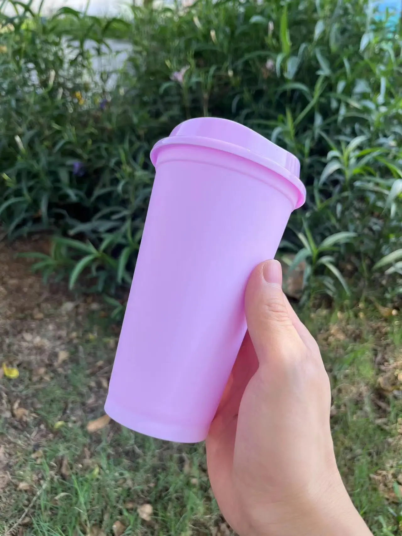 BPA free 473ml 480ml 500ml 16oz blank plain reusable plastic coffee cup travel coffee mug hot cup hot drink cup to go