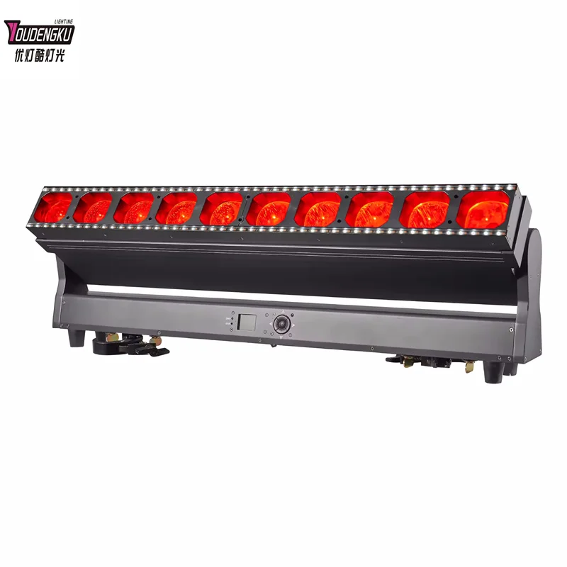 2 pieces 10x60w rgbw 4in1 Zoom Pixel Beam led Bar Moving Head Light with Halo rgb led Ring