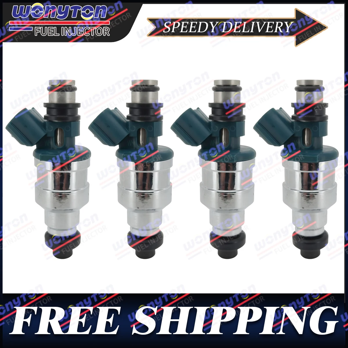 4PCS 195500-2350 Fuel Injectors Nozzle for 1995-1997 Suzuki Esteem 1.6L