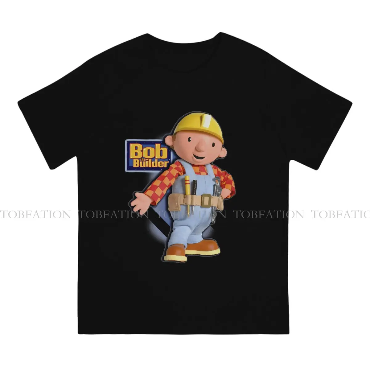 Shadow Bob The Builder T Shirt Vintage Gothic Loose Crewneck TShirt Harajuku Men's Short Sleeve