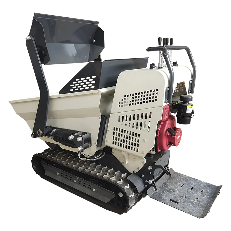 

Factory Customized High-quality self-loading mini dumper 500kg gasoline engine crawler transporter dumpers