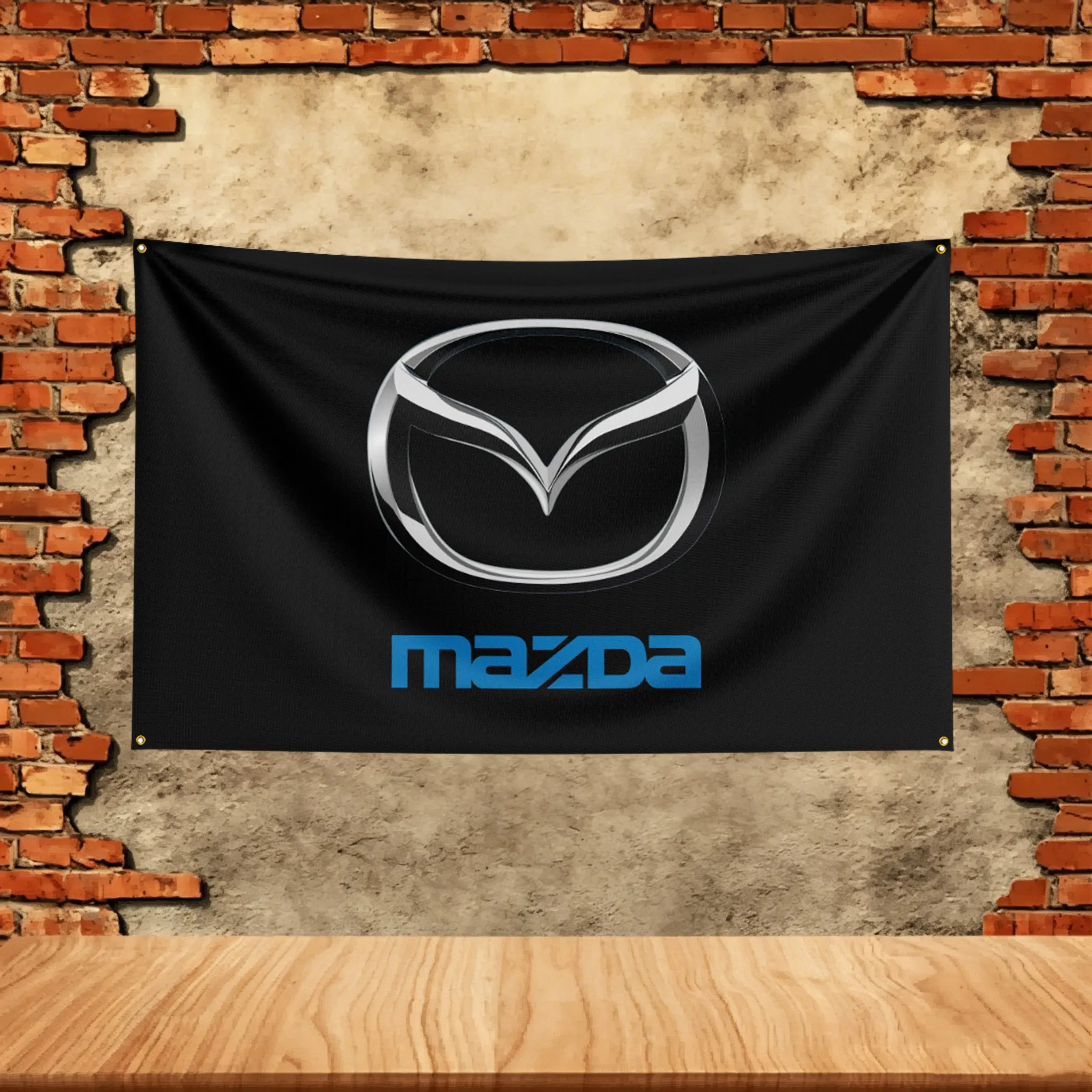 Car Flag 3x5ft for Mazdas Fans Banner Custom any Image Garage Bedroom Living Room Dorm Wall Hanging Decor Tapestry
