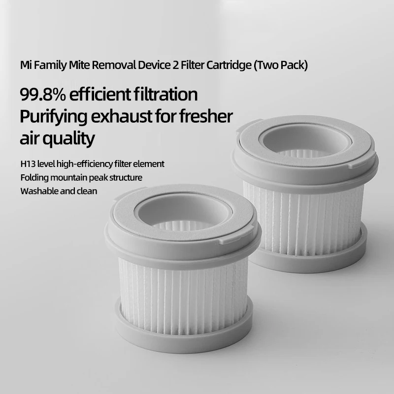 Original Xiaomi Mijia HEPA Filter For Mijia Vacuum Mite Remover Brush 2 Filter Replacemnet HEPA Filter Core Kit Accessories Part