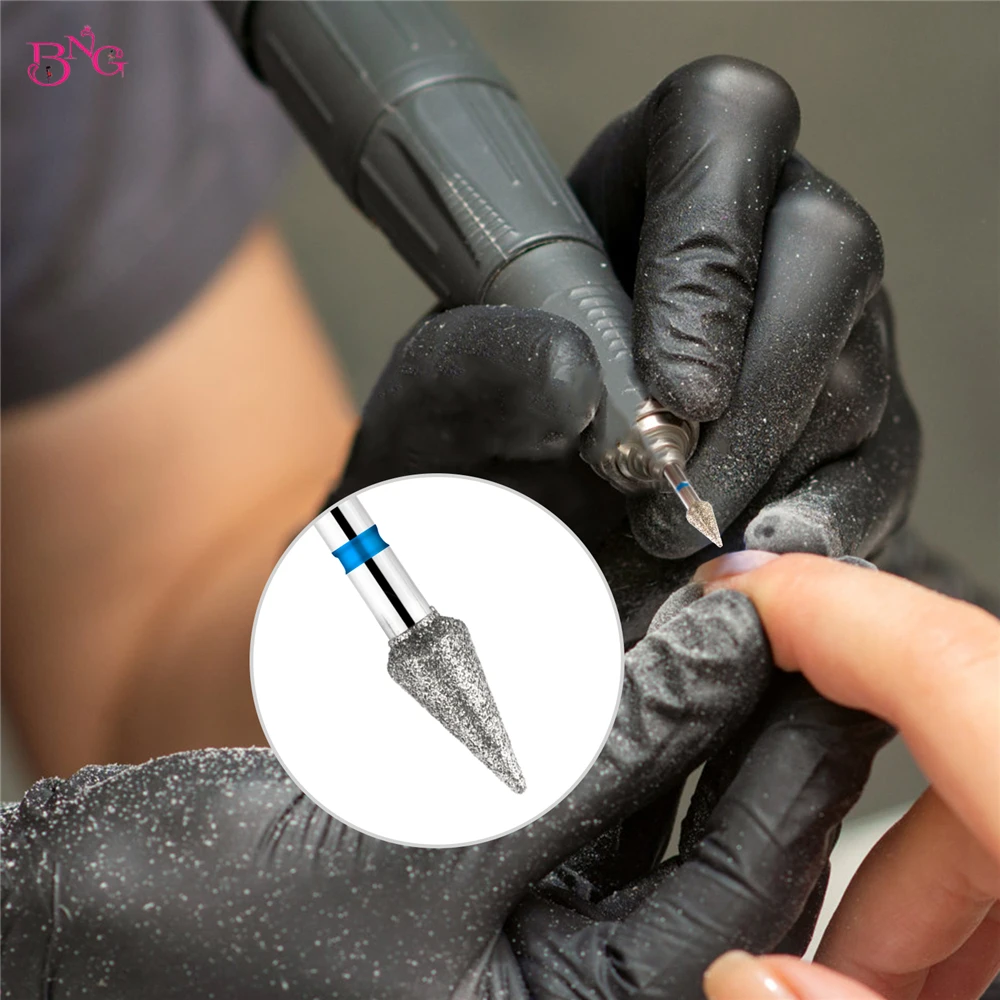 BNG Small Triangle Diamond Nail Drill bits Dead Skin Remove Manicure Drill Bits E-file Cuticle Nail Polishing Tools Nail Prepare