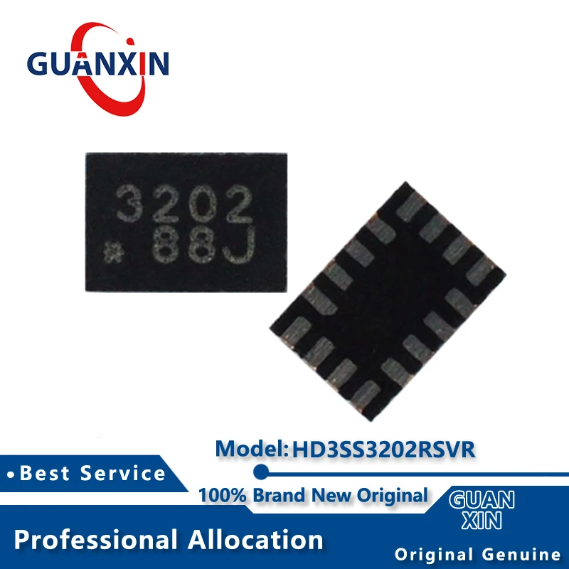 

100% New Electronic HD3SS3202RSVR HD3SS3202RSVT Marking 3202 UQFN16 HD3SS3202