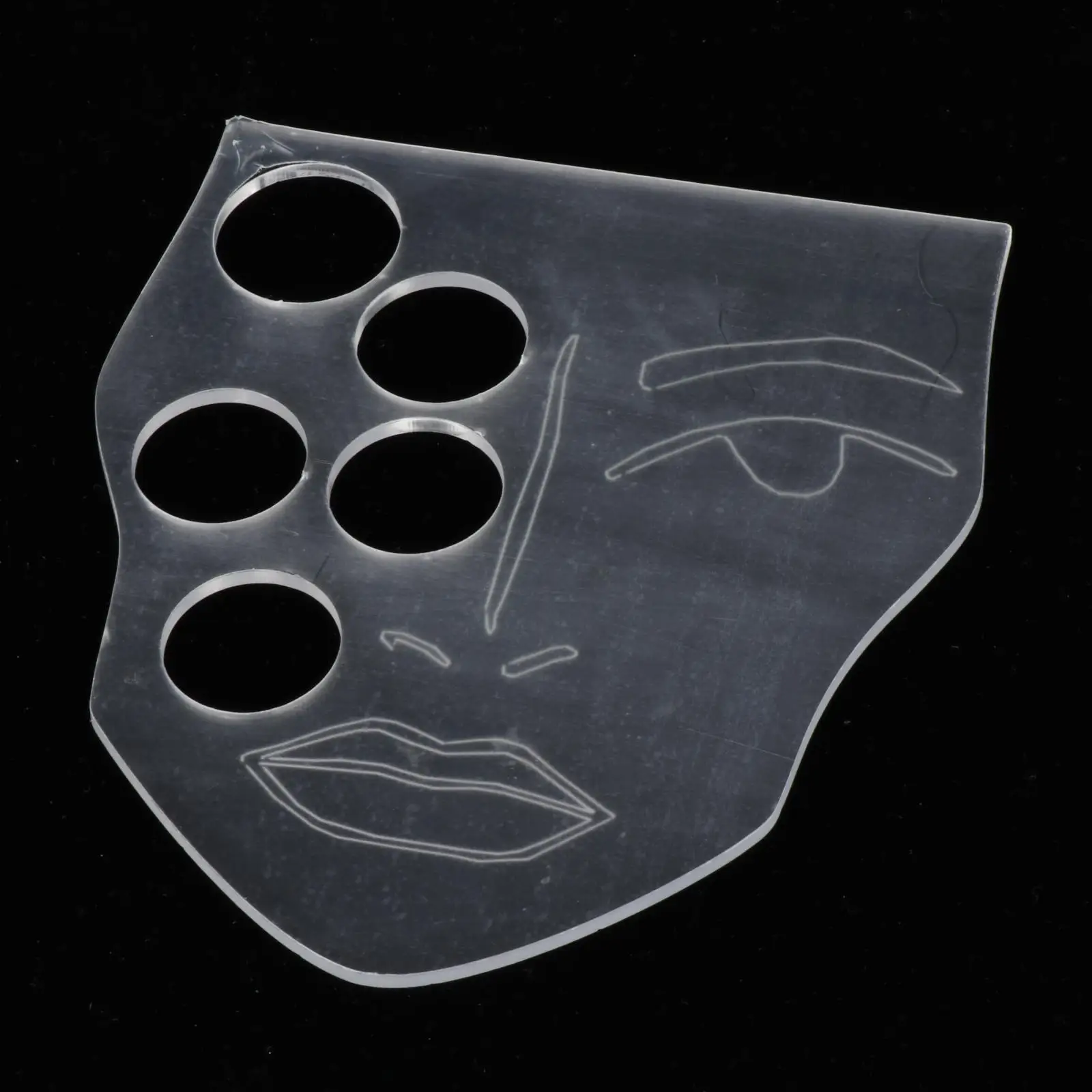 Miscelatore per tavolozza per trucco trasparente acrilico Supporto per vassoio per ombretto vuoto compatto per strumenti di bellezza per ragazze e nail art