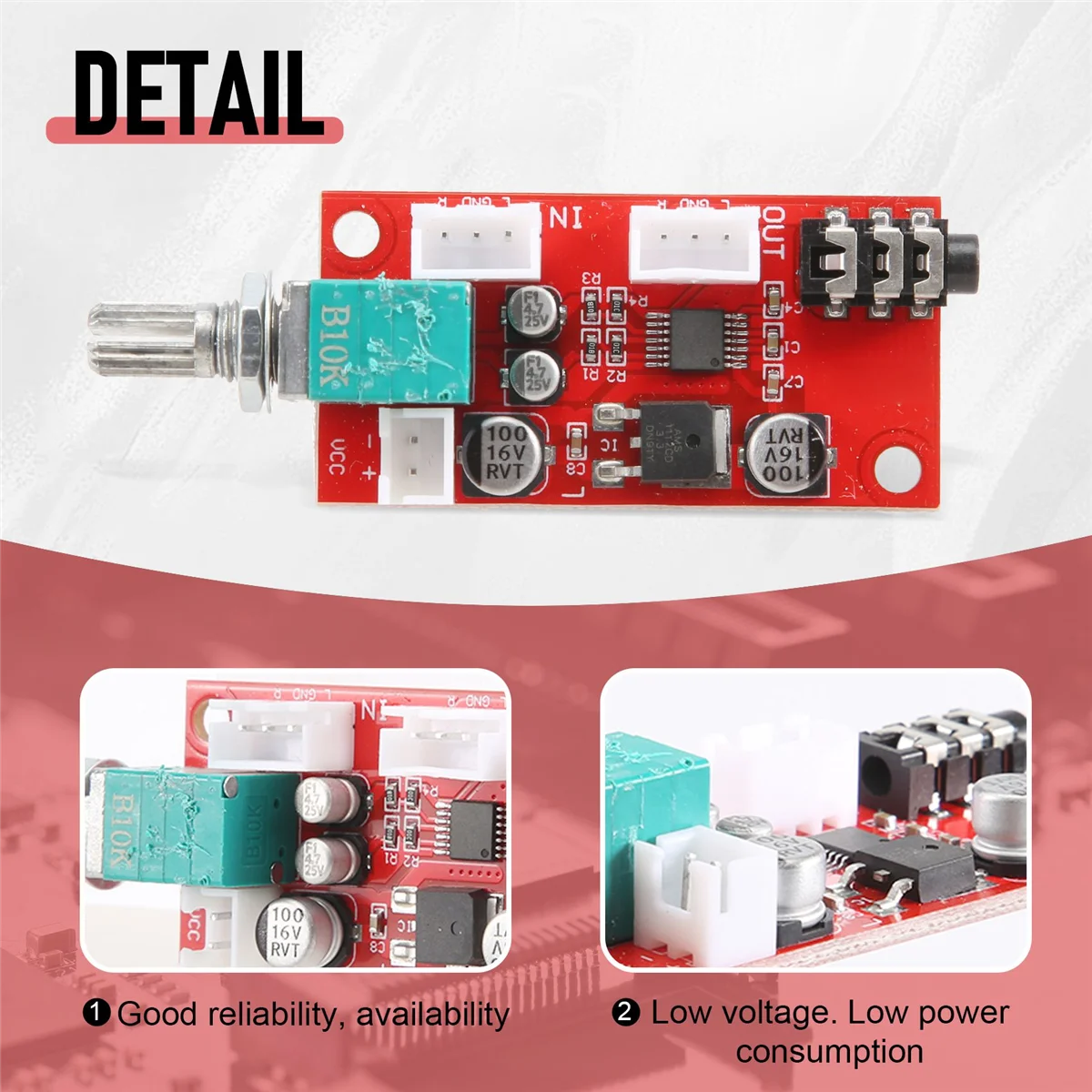 Miniatura Headphone Amplifier Board, pode ser usado como um pré-amplificador em vez de NE5532, MAX4410