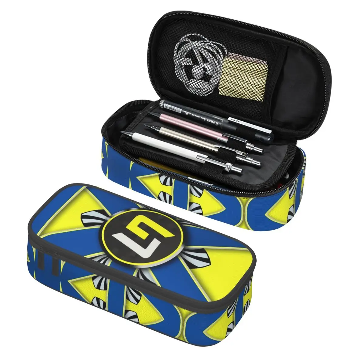 Custom British Lando Norris Racing Driver Pencil Case for Boy Girl Large Storage Pen Bag Box School Supplies