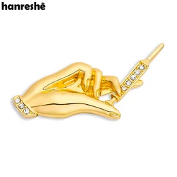 Hanreshe Syringe Injectomist Crystal Brooch Pin Medical Lapel Backpack Badge Jewelry for Doctor Nurse Medicine Student Gifts