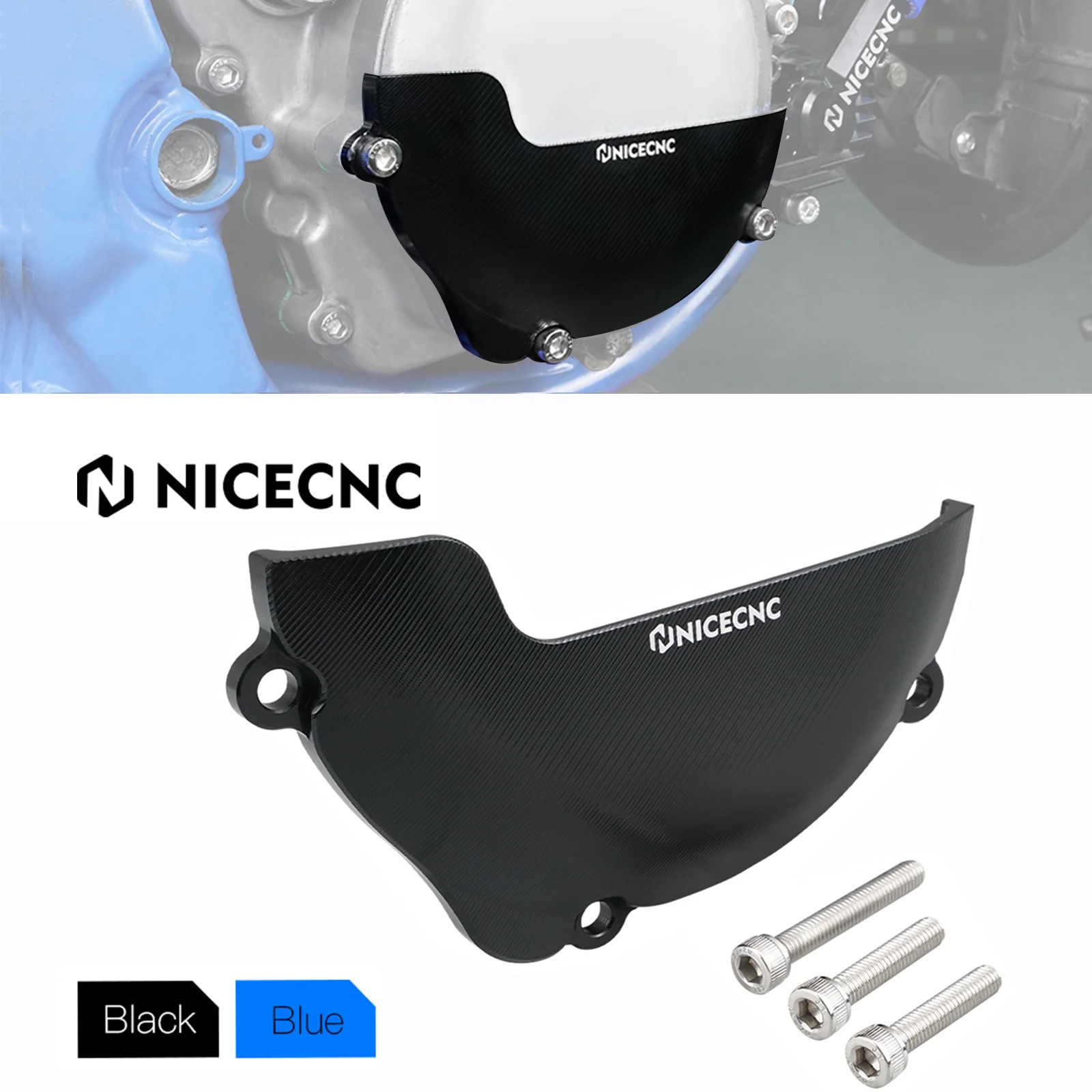 For Yamaha YZ 85 YZ85 2002- 2023 2022 2021 Ignition Clutch Cover Guard Protector NiceCNC Motorcycle Engine Case Clutch Guard