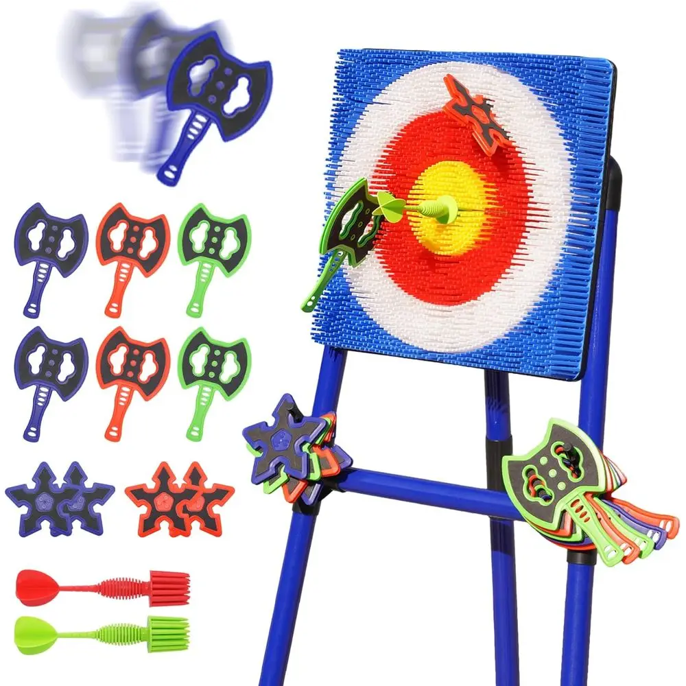 

Bristle Target Axe Throwing Set with 12 Axes for Outdoor and Indoor Fun for All Ages