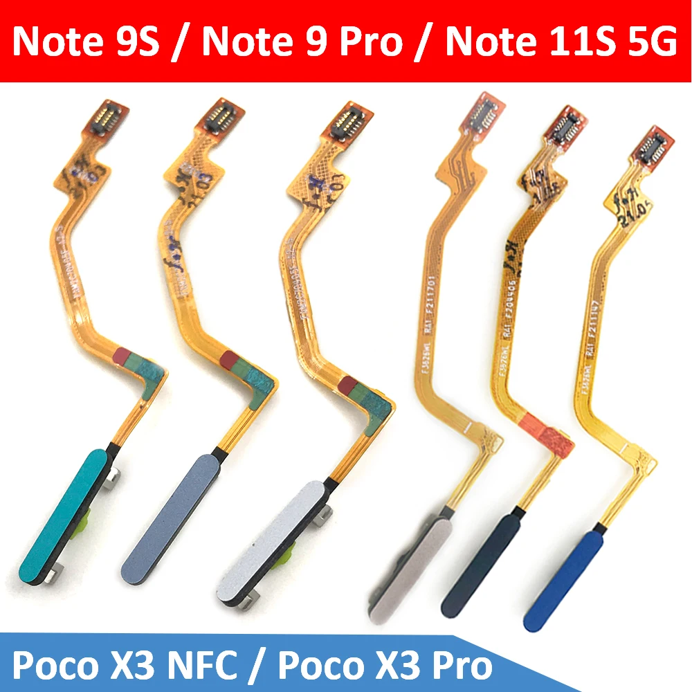 Für xiaomi poco x3 pro redmi note 9s 9 pro 11s 10 5g home taste finger abdruck menü rückgabe schlüssel sensor finger abdrucks canner flex