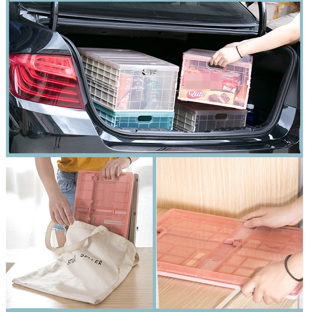 

Plastic Storage Case Foldable Portable Multifunctional Car Storage Box Size S Blue Wardrobe Organizer Home Large Capacity