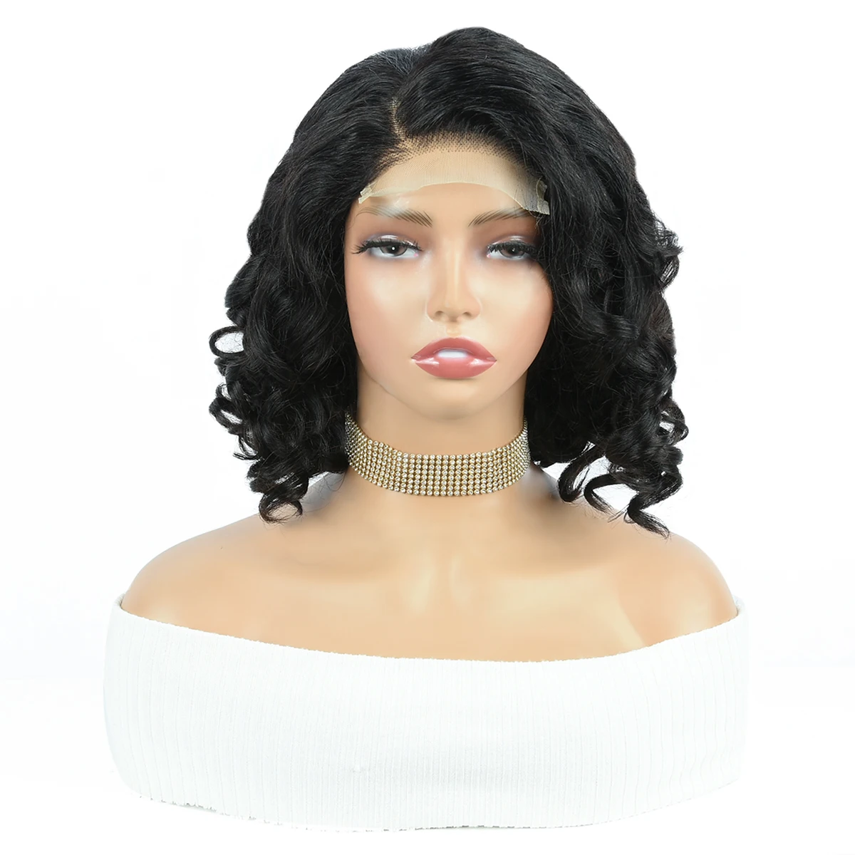 Miss Rola Bouncy Curly Lace Front Wigs 100% Human Hair Brazilian 4x4 Lace Bouncy Human Hair Wigs Remy Bouncy Lace Closure Wigs