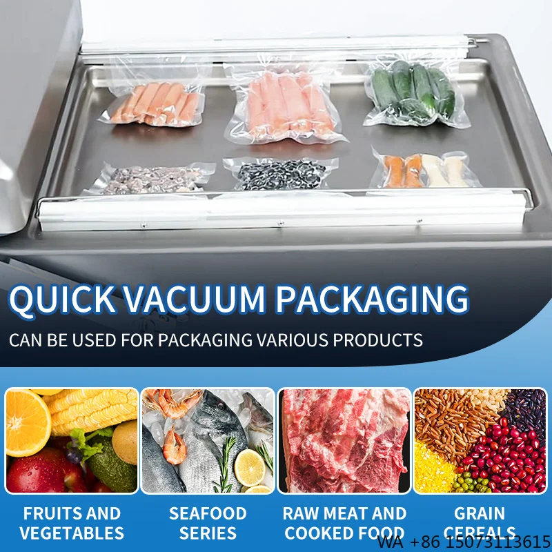 DZ-500 Commercial Vacuum Sealer Double Chamber Manufacture for Pouch Packing of Commodity Double Chamber Vacuum Sealing