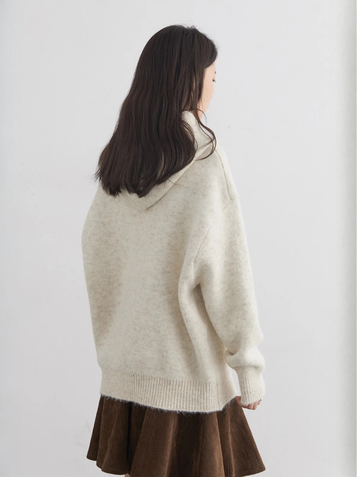 CHIC VEN Fashion Women Sweaters Loose Casual New Hooded Lace Up Design Jumpers Warm Female Top Autumn Winter 2025 Woman Clothes