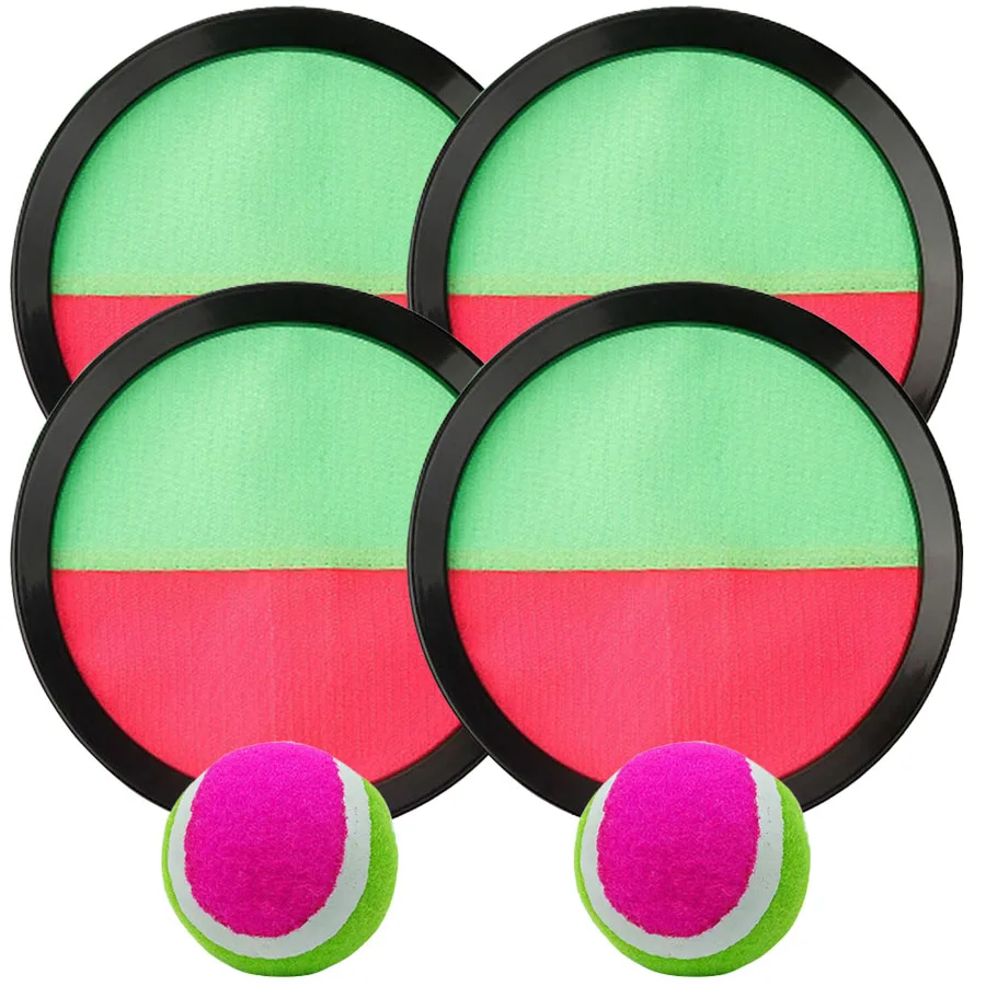 2 Sizes Available Color Sticky Target Ball Set with Hard Ball Two Person Interactive Outdoor Throwing Toys Sports Throwing Games