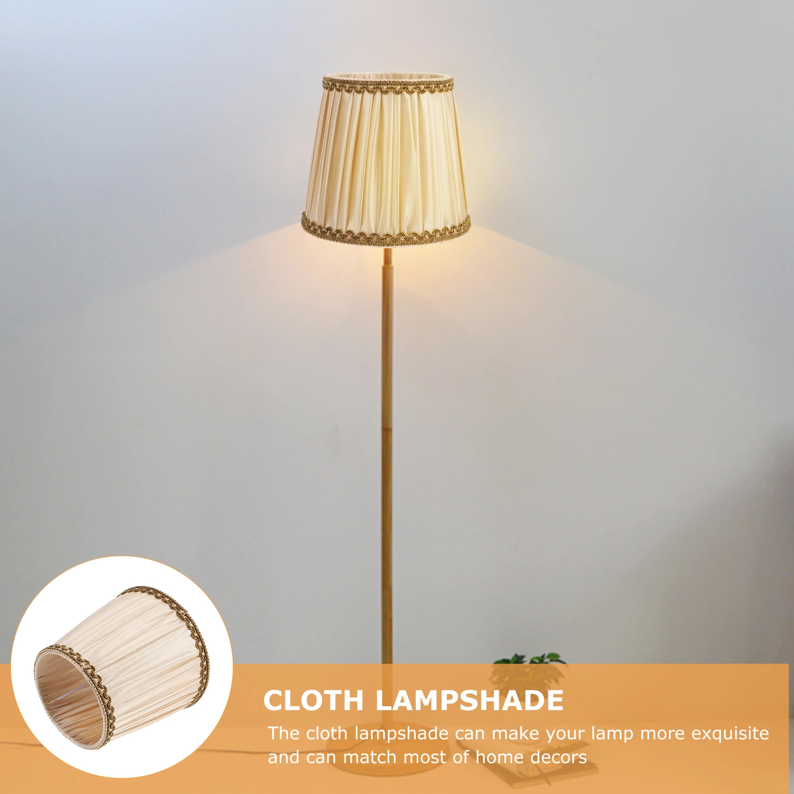 

Retro European Lampshade Vintage Pleated Dust Cover for Table Bedside Ceiling Lamps Canvas Shade Home Decor Lighting Accessories