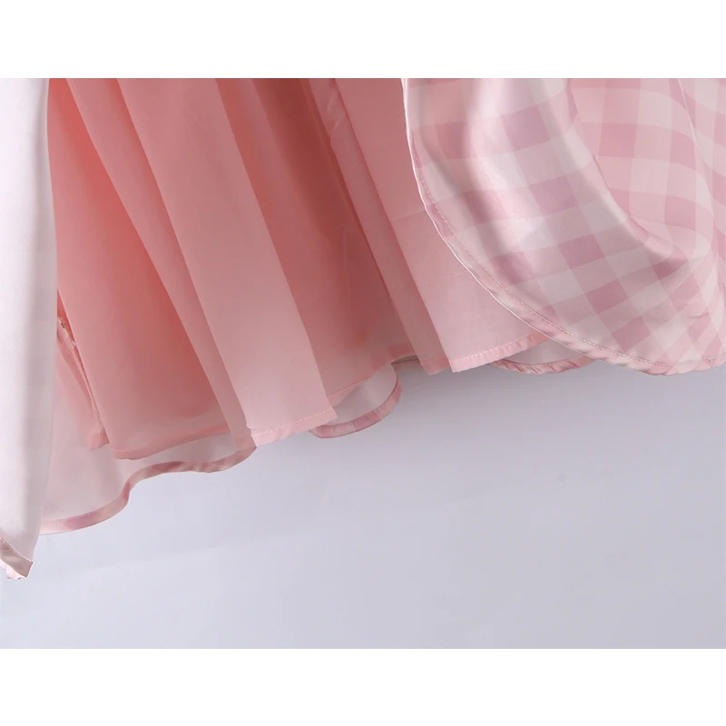 YENKYE Abito da donna scozzese sexy senza schienale con bottoni sul davanti o collo senza maniche mini abiti estivi a trapezio abito da vacanza