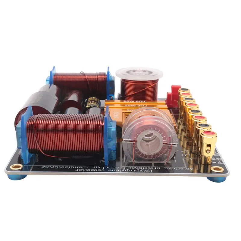 

A25P Трехполосный профессиональный динамик 450 Вт, высокомощный кроссовер 750 Гц/5000 Гц для сцены и домашнего кинотеатра, 3-полосный аудио-кроссоверный фильтр, прочный