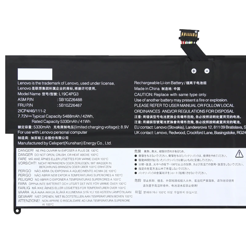 L19C4PG3 L19D4PG3 L19M4PG3 Laptop Battery for Lenovo ThinkPad X12 Detachable Gen1 Series