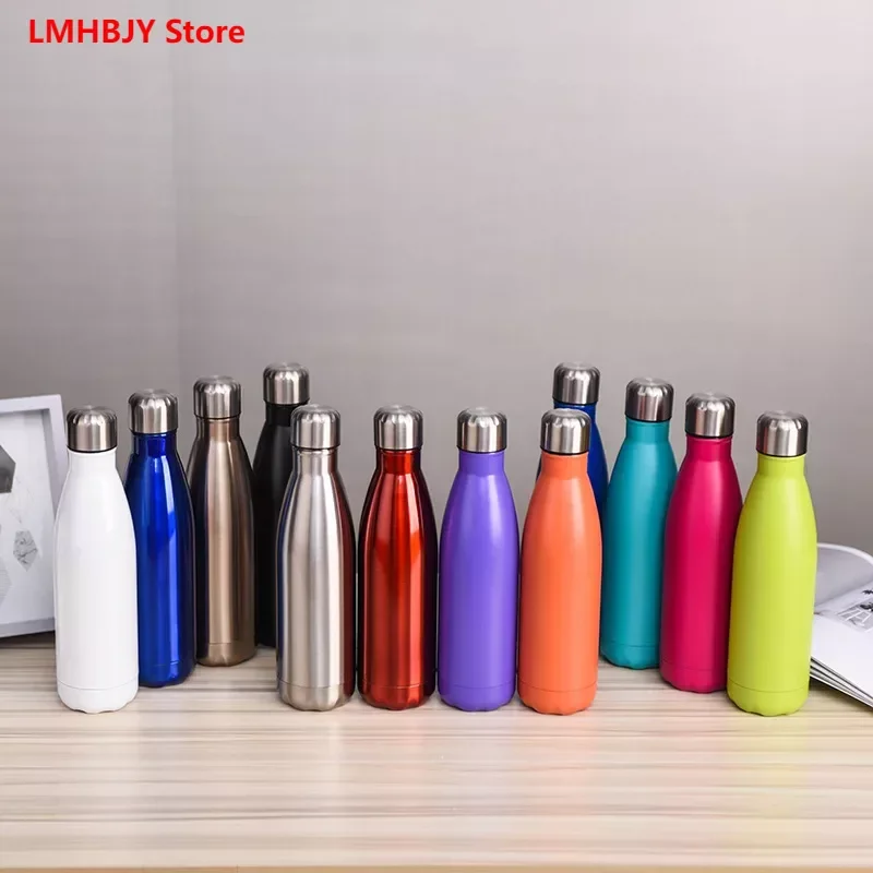 500ml For Sport Bottles Double-Wall Insulated Vacuum Flask BPA Free Thermos Stainless Steel Water Bottle Cola Water Beer Thermos