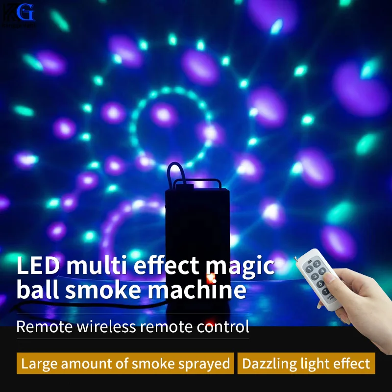700W LED Colorful Magic Ball Dye Smoke Machine Remote Control Stage Live Stream Bar Ambient Fog Machine for KTV DJ Night Club