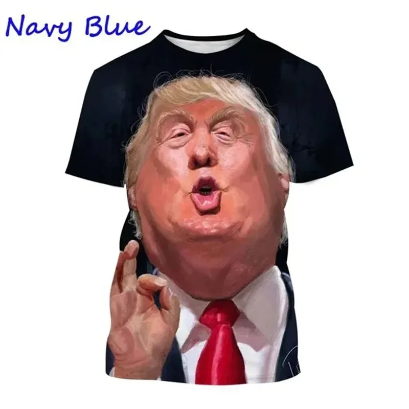 Funny Cartoon Trump 3D Print weird clothing Short Sleeve Tshirt Oversized Tops Quick-drying Tee Workout Tshirt casual streetwear