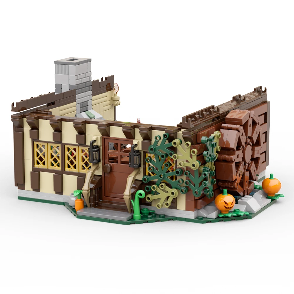 MOC Fee Film Architektur Straße Haus Bausteine Salemeds WitchesedS Modell Magie Ländlichen Hause Ziegel Kinder Spielzeug Geschenk