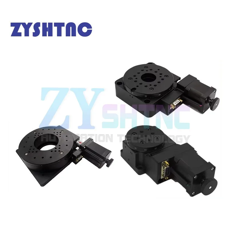 60/100mm High Precision Electric Rotary Table Ratio 90/180:1 360 Indexing Plate 42 Stepper Motor Drive Kit Replacement DD Motor