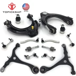 TOPICKSAP New 14pcs Suspension Front Lower Upper Control Arm Kits for Honda Accord Acura TSX 2.4L 2003 2004 2005 2006 2007 2008