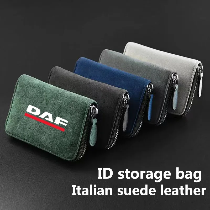 

Car Suede Leather Portable storage box driver's license ID d storage bag For DAF XF 95 105 Storage Box Accessories