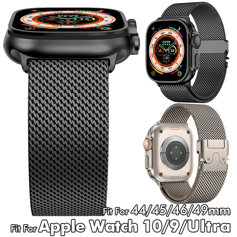 Cinturino milanese per Apple watch 10 Ultra 2 NUOVE cinturini Correa reloj Accessori iwatch 44 45 46 49mm Bracciale serie 9/81716/5/4/SE