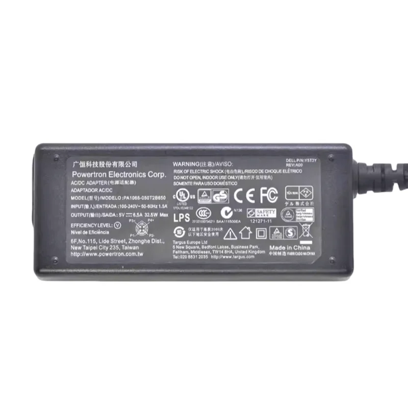 Original PA1065-050T2B650 5V 6.5A AC Adapter Charger for Dell D3000 XPS DOCKING STATION Y5T3Y 0Y5T3Y 4-Pin  ACP70 PECACP075EU