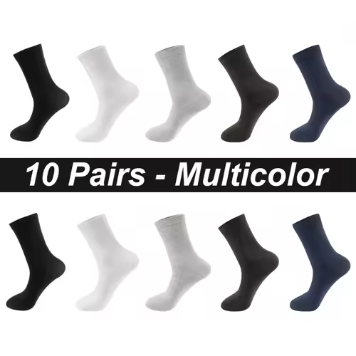 10Pairs/Lot Men Combed Cotton Socks Black Casual Business Breathable High Quality Man Sock New For Male Plus Size EU38-48 - Image 17