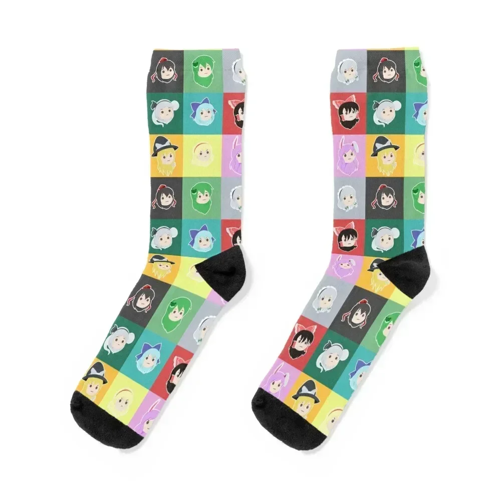 Touhou Headcuties [Stamp] Socks basketball floral moving stockings Male Socks Women's