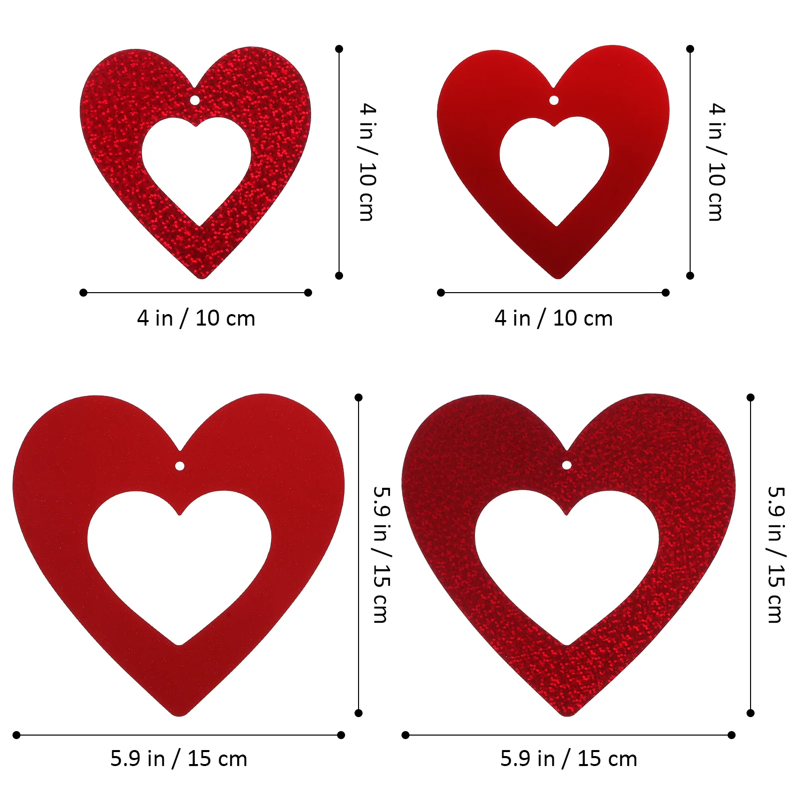 

40Pcs Valentine Hanging Heart Decorations Romantic Room Decor Wedding Hanging Hearts Ornaments Valentines Day Decoration