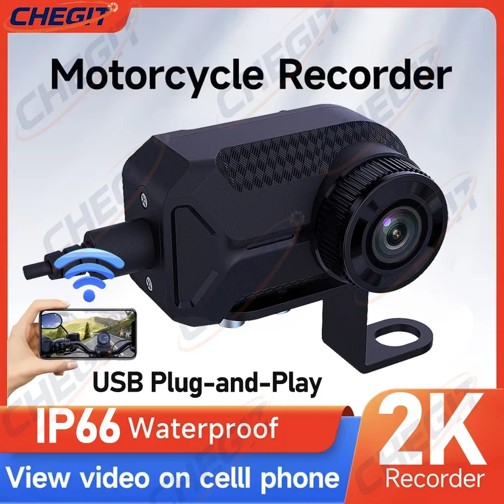 

Новинка 2026 года, WIFI 2K DVR, записывающее устройство для вождения мотоцикла и велосипеда, видеорегистратор, запись для езды на велосипеде, безопасность, водонепроницаемый IP66