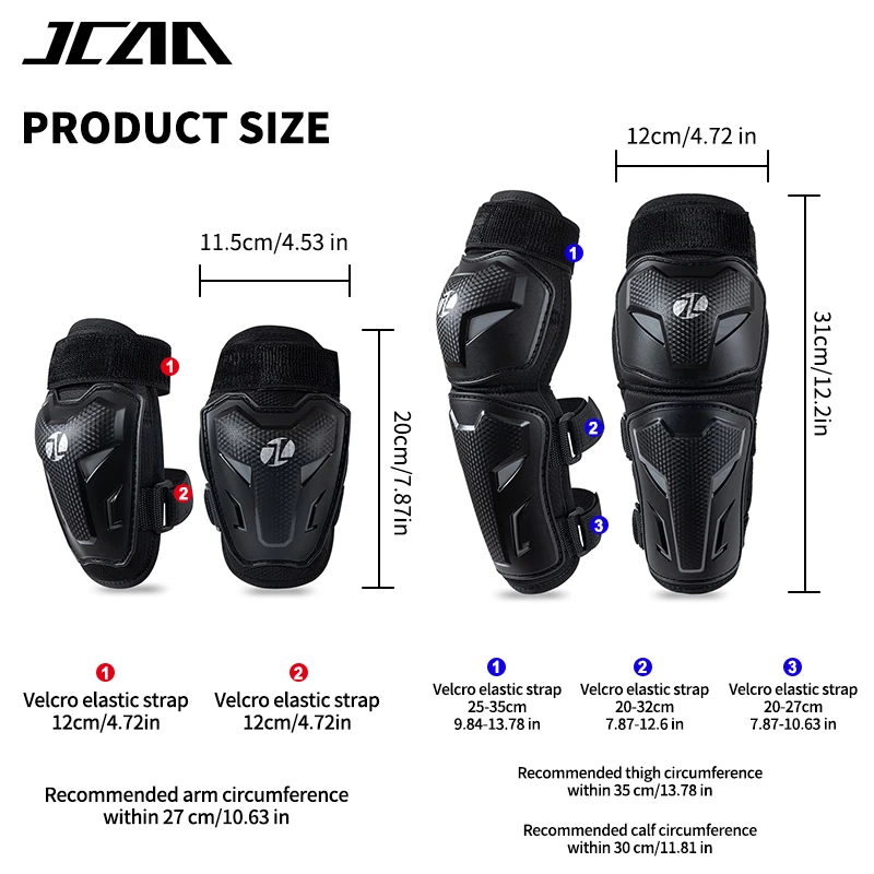

JCAA Kids Motocross Riding Elbow Guard Knee Pads/Armor Moto Bike Children Anti-fall Chest Back Vest Armor Motorcycle Knee Pads