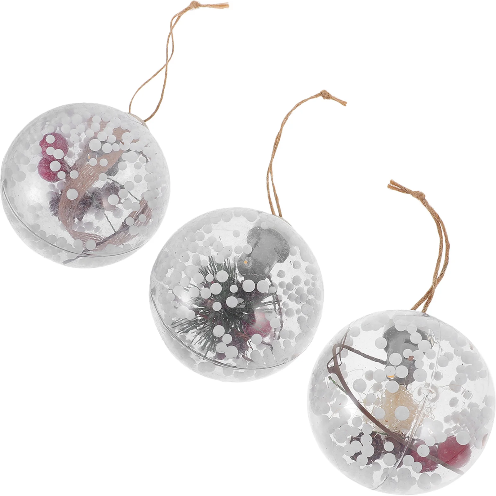 

3Pcs LED Copper Wire Bulb Light Glass Ball Decorative Hanging Fairy Lights Warm Yard Garden Indoor String Lights