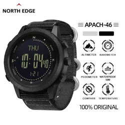 NORTH EDGE-relojes AP46 para Hombre, pulsera resistente al agua, con brújula, medición de presión de altitud, para montañismo al aire libre